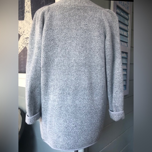 Grey Warm long sleeve open front sweater or sweater coat, size XL GUC - Picture 4 of 13
